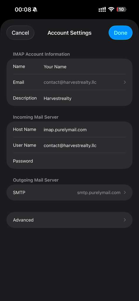 Step 11: SMTP Settings